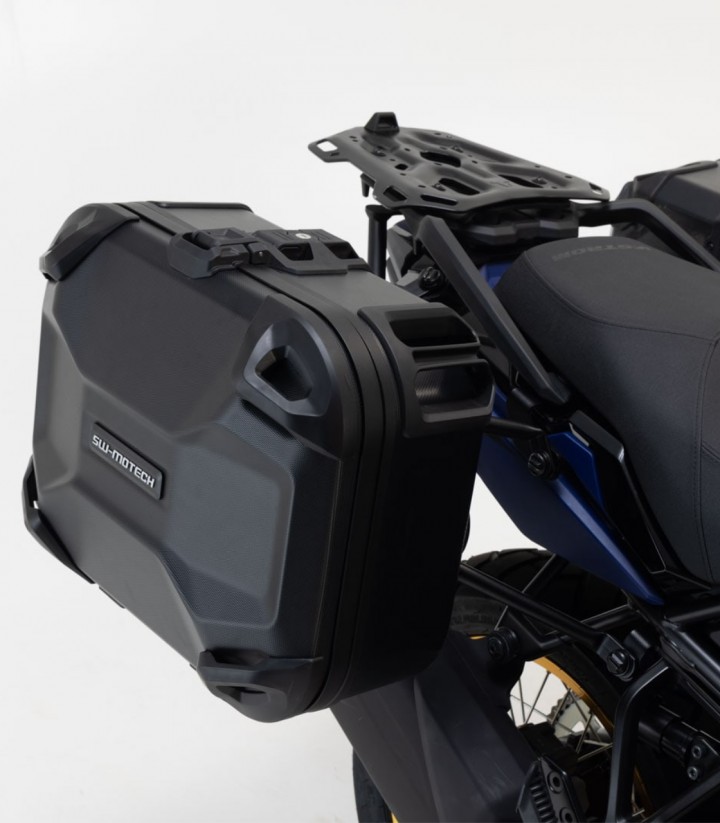 Seitenkoffer mit Träger DUSC Schwarz 41/41 L Yamaha MT-07 Tracer (16-25) SW-MOTECH KFT.06.593.65101/B
