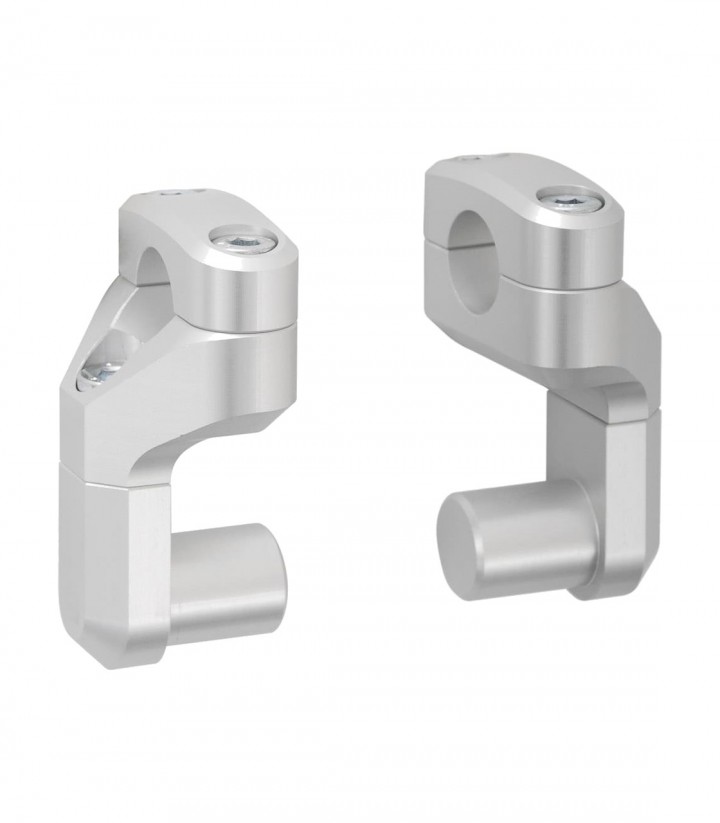 Lenkerversatz-Adapter Verstellbar 50 mm für Ø 28 mm SW-MOTECH in Silber LEH.00.039.171/S