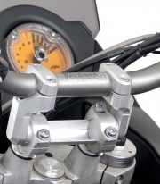 SW-MOTECH Handlebar Risers Adjustable by 50 mm for Ø 28 mm Handlebars in Silver LEH.00.039.171/S