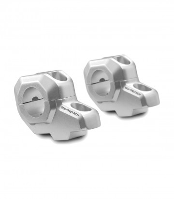 SW-MOTECH Handlebar Risers 30 mm for Ø 28 mm Handlebars in Silver LEH.00.039.23100/S