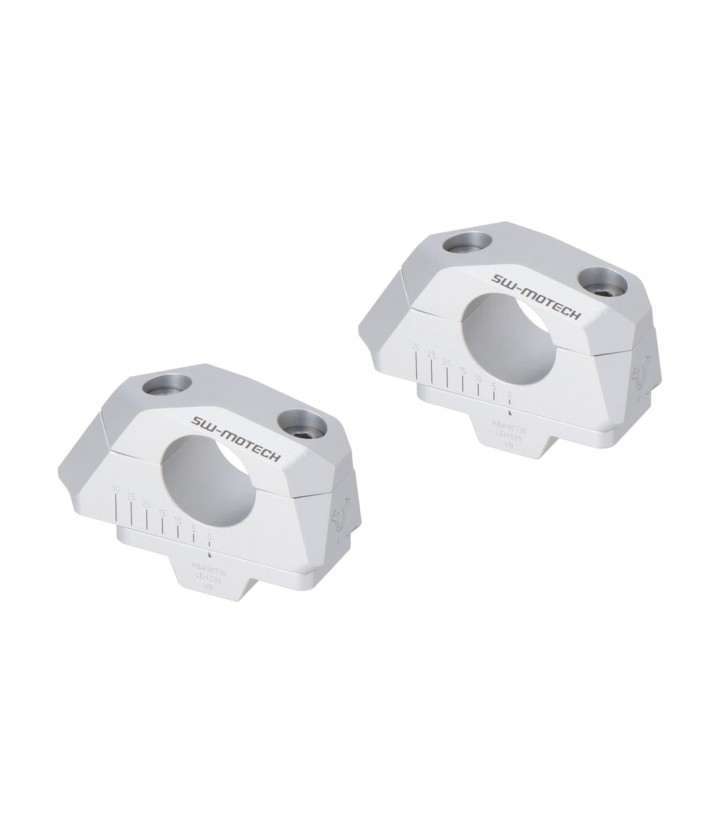 Torretas Acercadoras de Manillar 28 mm para Ø 28 mm SW-MOTECH en Plateado LEH.00.039.31000/S