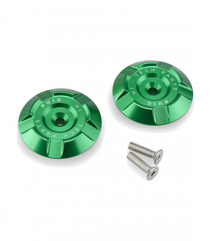 Aluminum Chassis Caps 22532V Puig Kawasaki Z900 (25-26) Green