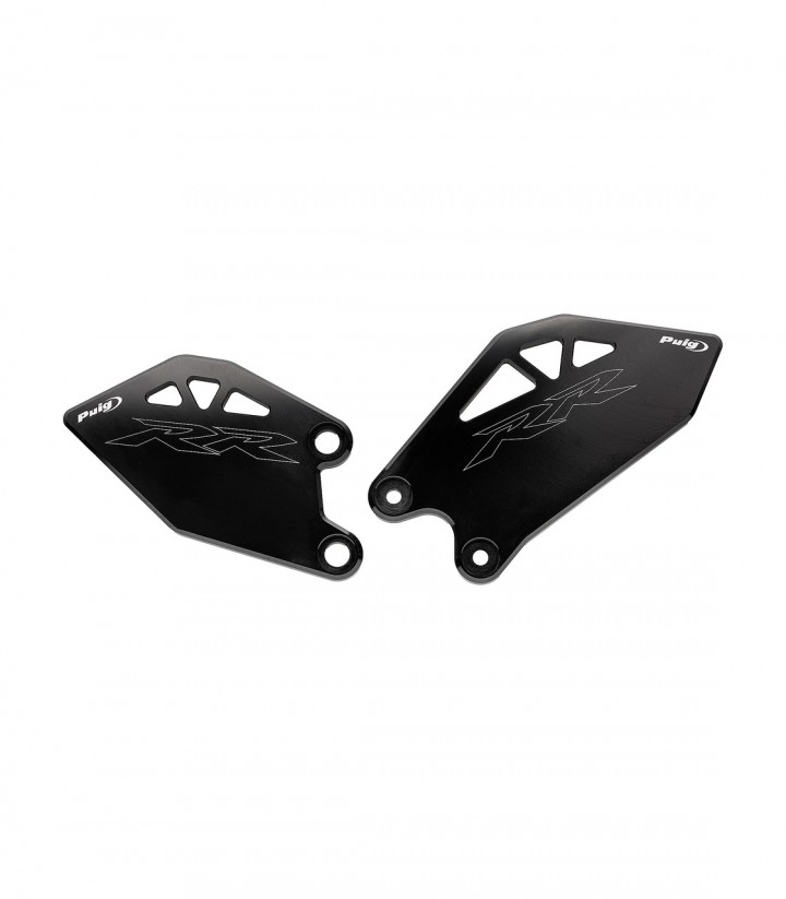 Placas Talón Puig Negro para Kawasaki ZX-10R/RR (26) 22850N