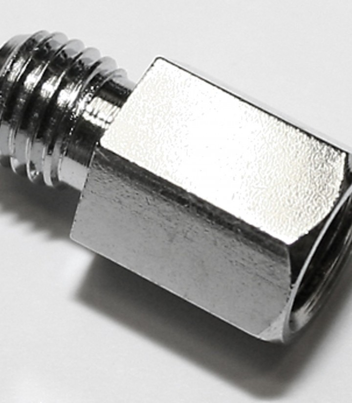 Highsider Mirror Adapter Right-Hand Thread M10 to Right-Hand Thread M10 in Chrome