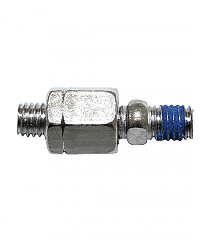 Adaptador de Retrovisor Highsider de Rosca Izquierda M8 a M8 en Cromado