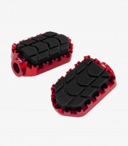 Estriberas Enduro de Puig para moto en color rojo 7587R