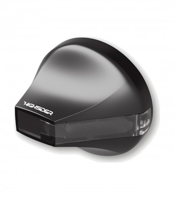 Highsider Bar Ends with LED Turn Signal Stealth-X Flight Black with Smoked Lens