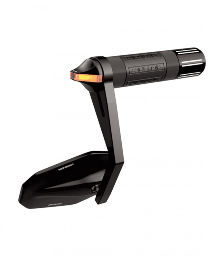 Lenkerendgewichte mit LED-Blinker Highsider Stealth-X Flight Schwarz mit getöntem Glas