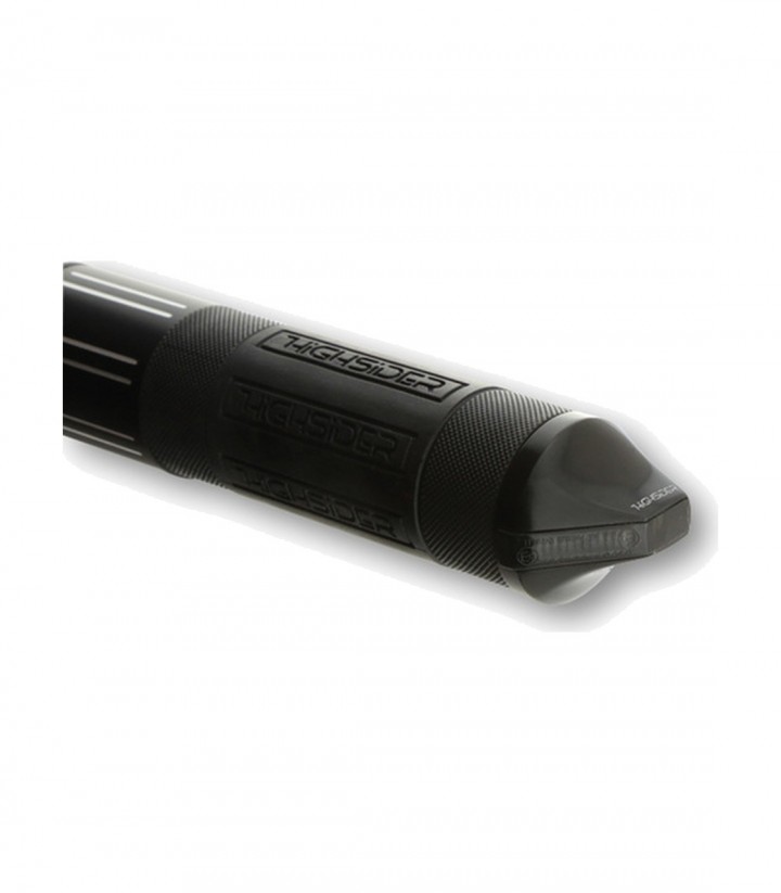 Contrapesos de Manillar con Intermitente LED Highsider Stealth-X Flight Negro con Cristal Ahumado