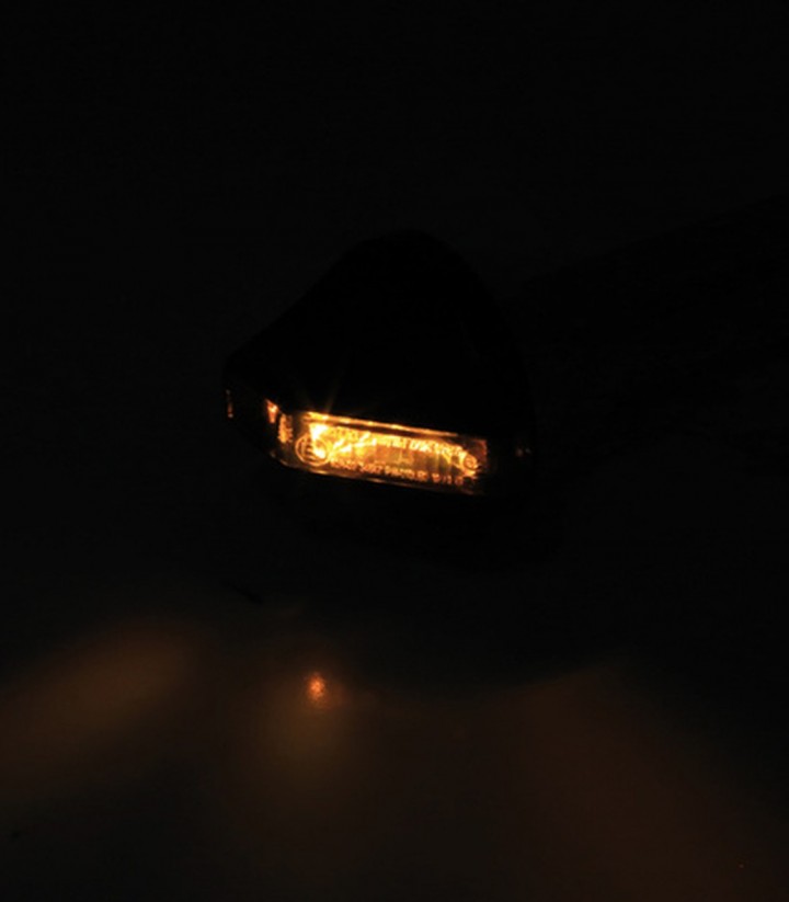 Highsider Bar Ends with LED Turn Signal Stealth-X Flight Black with Smoked Lens