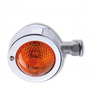 Intermitente Highsider Bullet Pike Cromado con Cristal Naranja