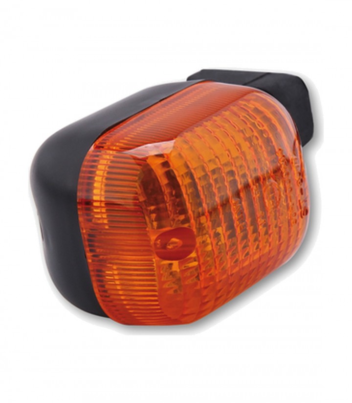 Intermitente Highsider Duc Style Negro con Cristal Naranja