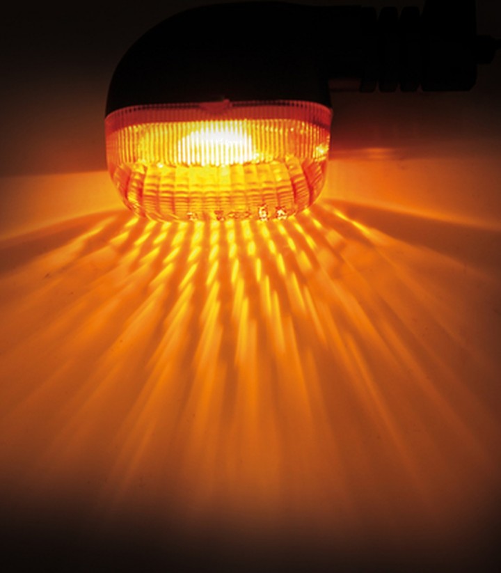 Intermitente Highsider Duc Style Negro con Cristal Naranja
