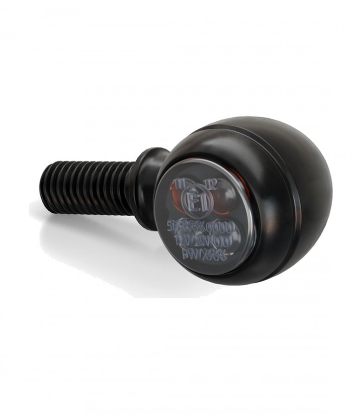 Blinker mit Standlicht Highsider Circula-S 2in1 Schwarz mit getöntem Glas