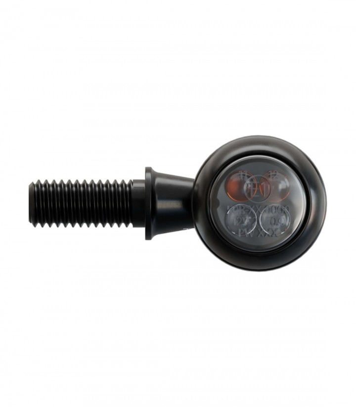 Blinker mit Standlicht Highsider Circula-S 2in1 Schwarz mit getöntem Glas