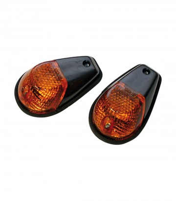 Intermitentes de Carenado Highsider Negro con Cristal Ahumado