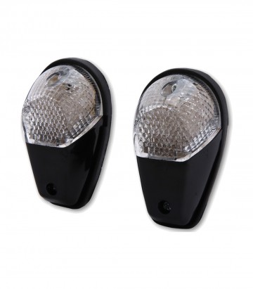 Intermitentes de Carenado LED Highsider Negro con Cristal Transparente
