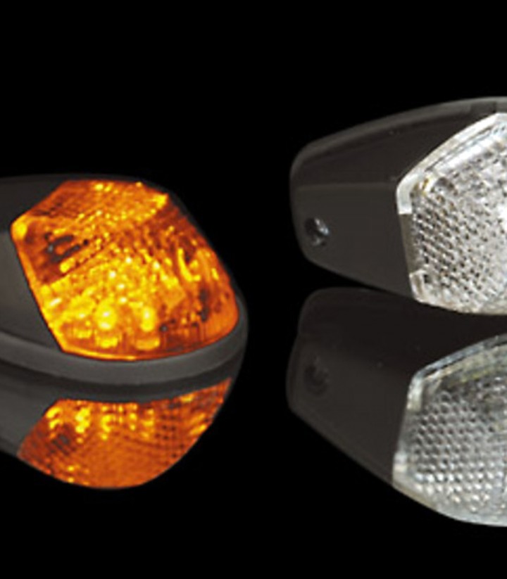 Highsider LED Fairing Turn Signals Black with Clear Lens