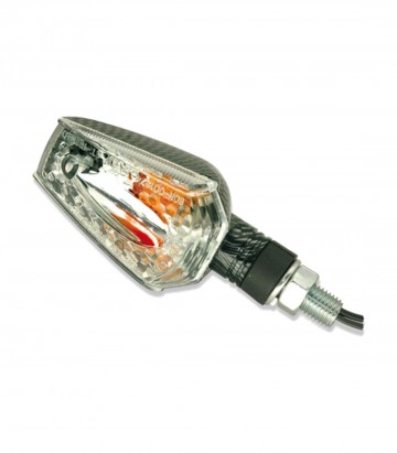 Blinker Highsider (Kurzer Arm) Schwarz mit klarem Glas