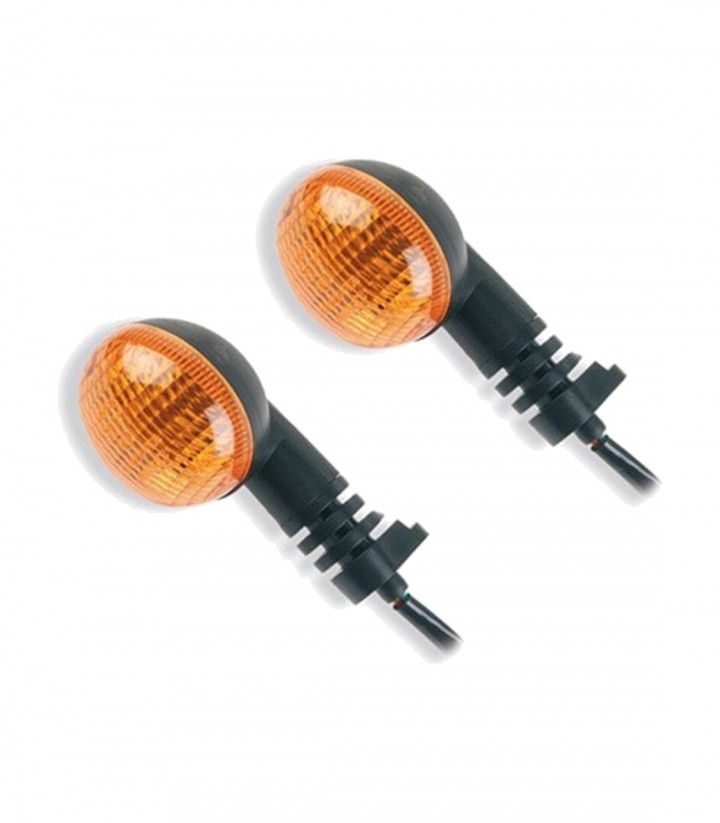 Highsider Turn Signals 10W Black with Orange Lens