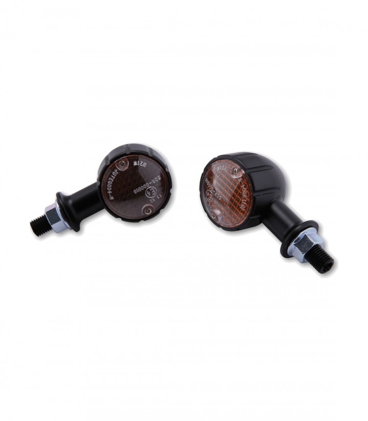 Highsider Turn Signals Arizona Mini Black with Orange Lens