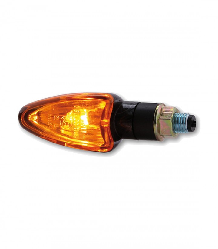 Highsider Turn Signals Arrow Mini Carbon with Orange Lens