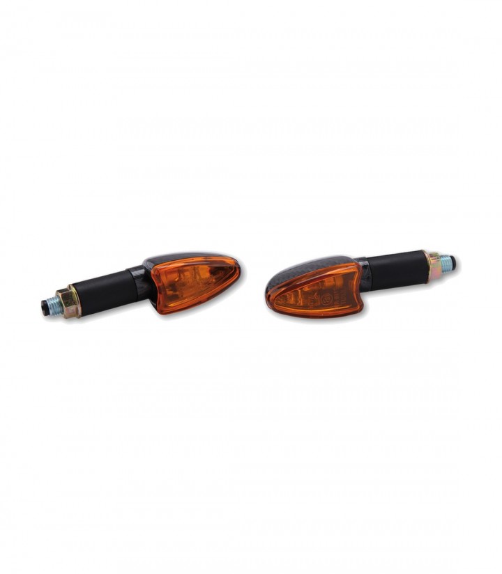 Highsider Turn Signals Arrow Mini Carbon with Orange Lens