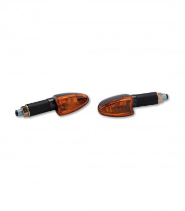 Intermitentes Highsider Arrow Mini Carbono con Cristal Naranja