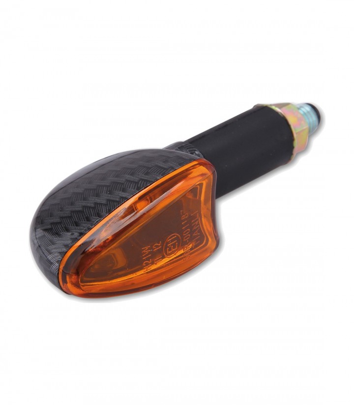 Intermitentes Highsider Arrow Mini Carbono con Cristal Naranja