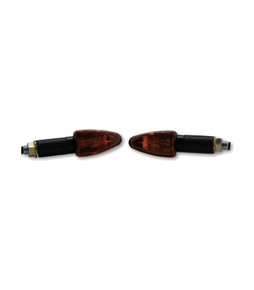 Blinker Highsider Arrow Mini Schwarz mit orangefarbenem Glas