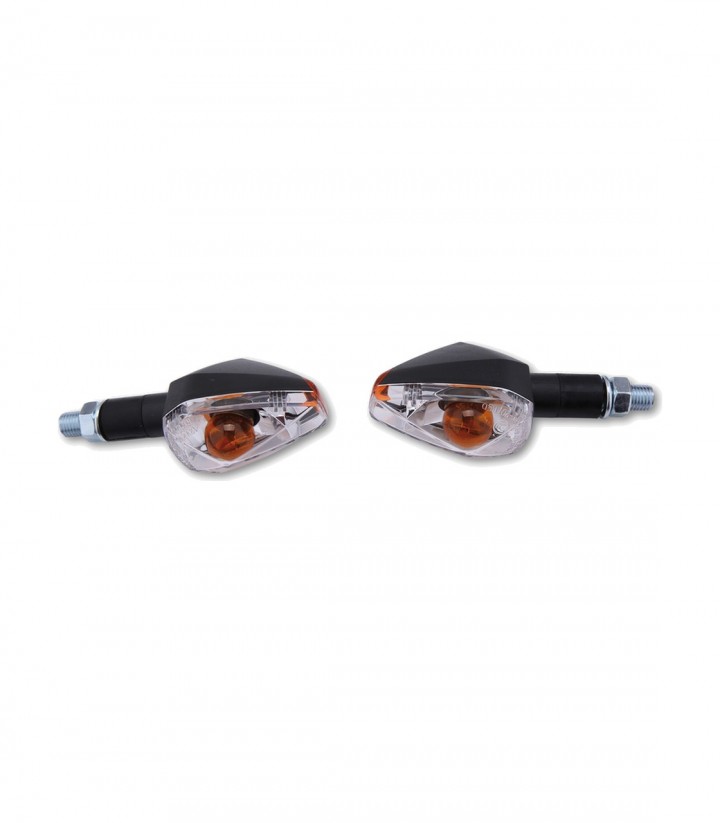 Intermitentes Highsider Big Peak Negro con Cristal Transparente