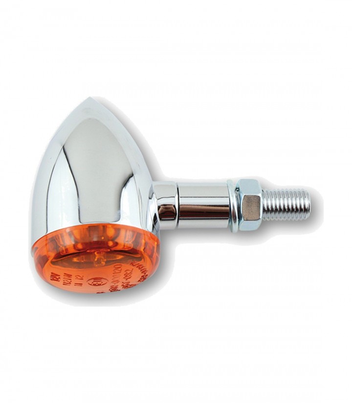 Intermitentes Highsider Bullet Light Cromado con Cristal Naranja
