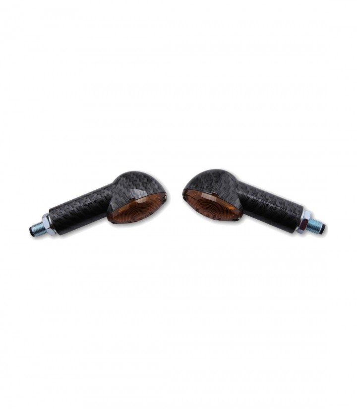Intermitentes Highsider Cateye Mini Carbono con Cristal Ahumado