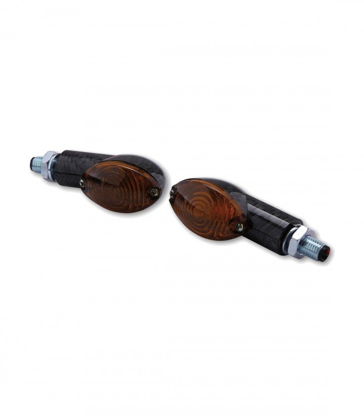 Blinker Highsider Cateye Mini Schwarz mit getöntem Glas