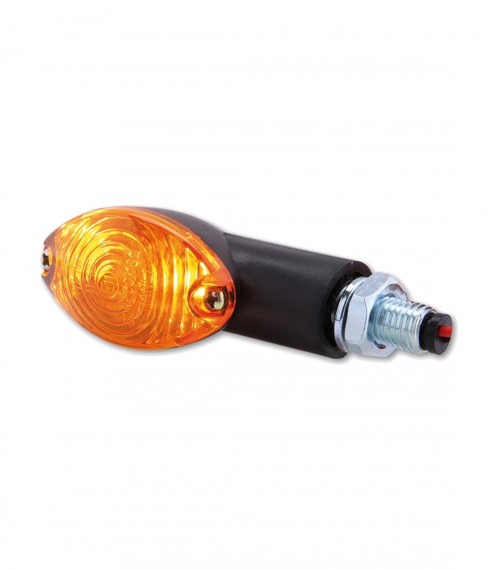 Intermitentes Highsider Cateye Mini Negro con Cristal Naranja