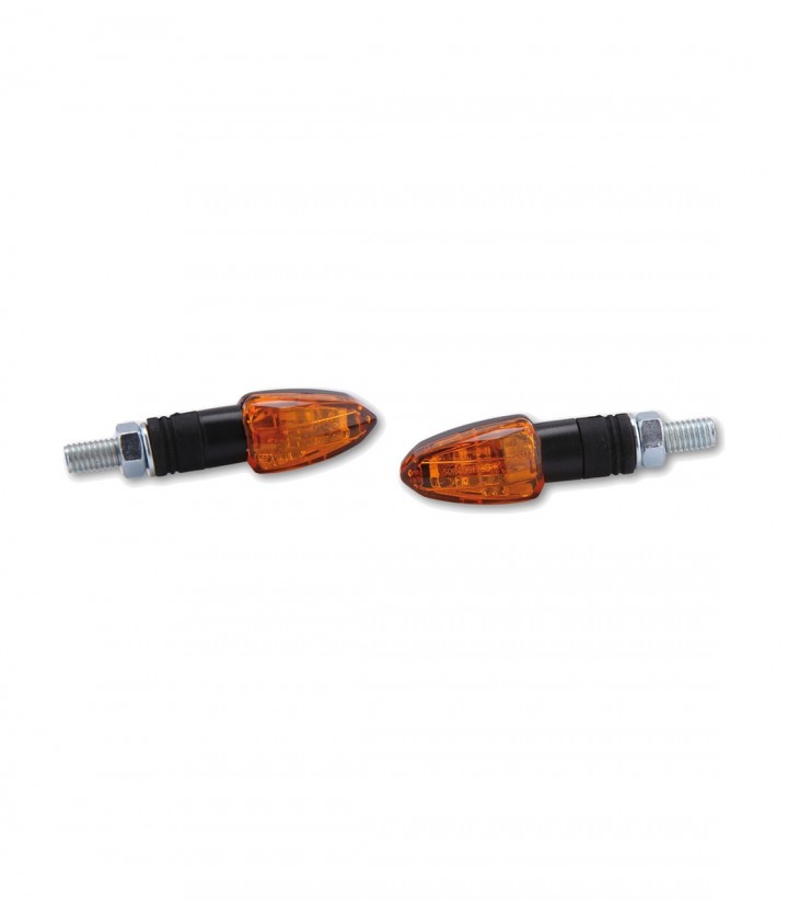 Intermitentes Highsider Lizzard Negro con Cristal Naranja