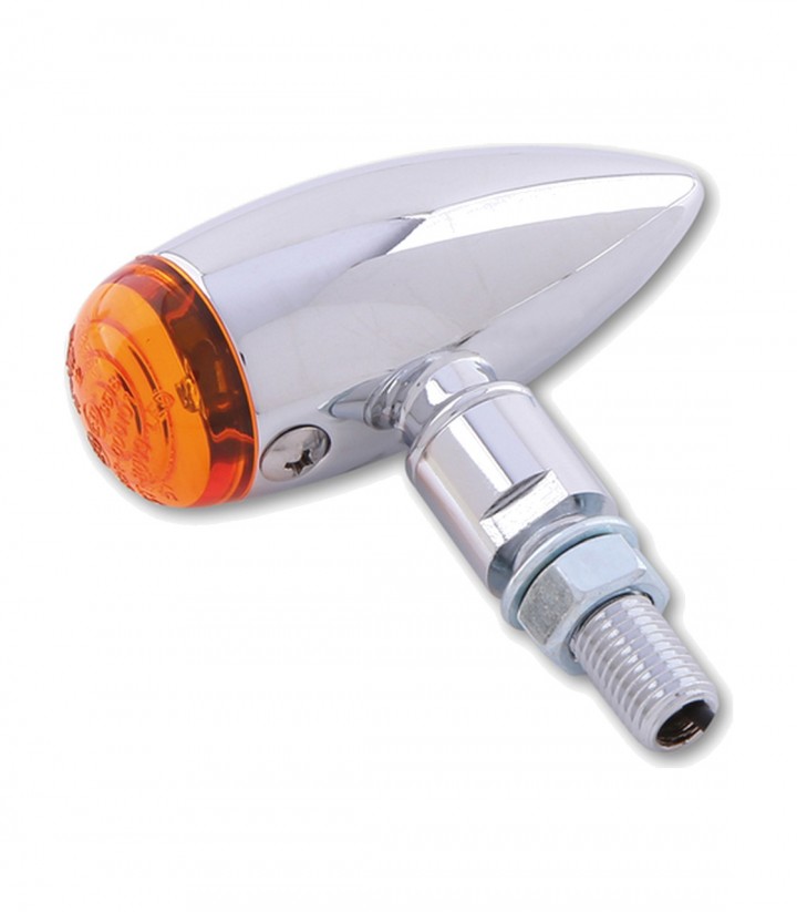 Intermitentes Highsider Micro-Bullet Cromado con Cristal Naranja
