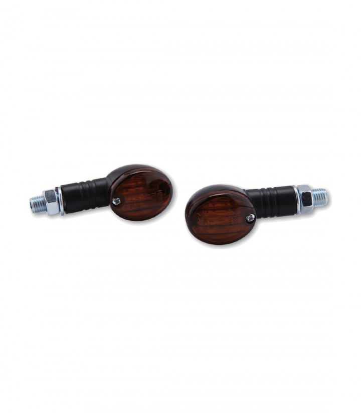 Intermitentes Highsider Micro-Flash Mini Negro con Cristal Ahumado