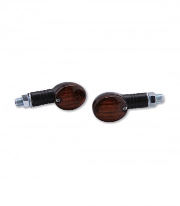 Intermitentes Highsider Micro-Flash Mini Negro con Cristal Ahumado