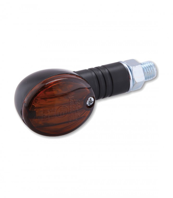 Intermitentes Highsider Micro-Flash Mini Negro con Cristal Ahumado