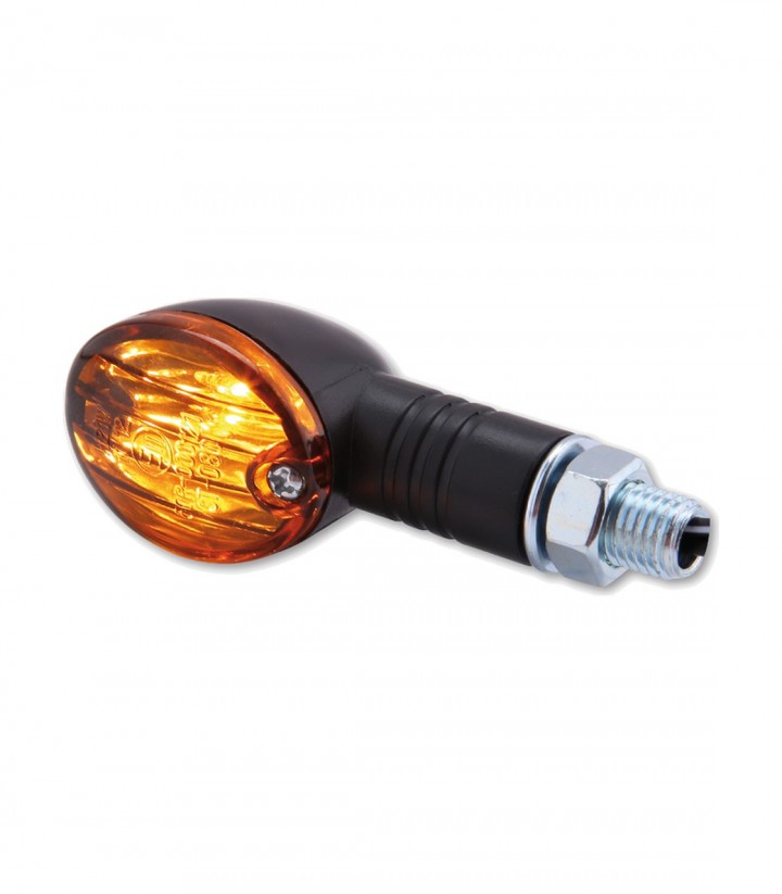 Intermitentes Highsider Micro-Flash Mini Negro con Cristal Ahumado