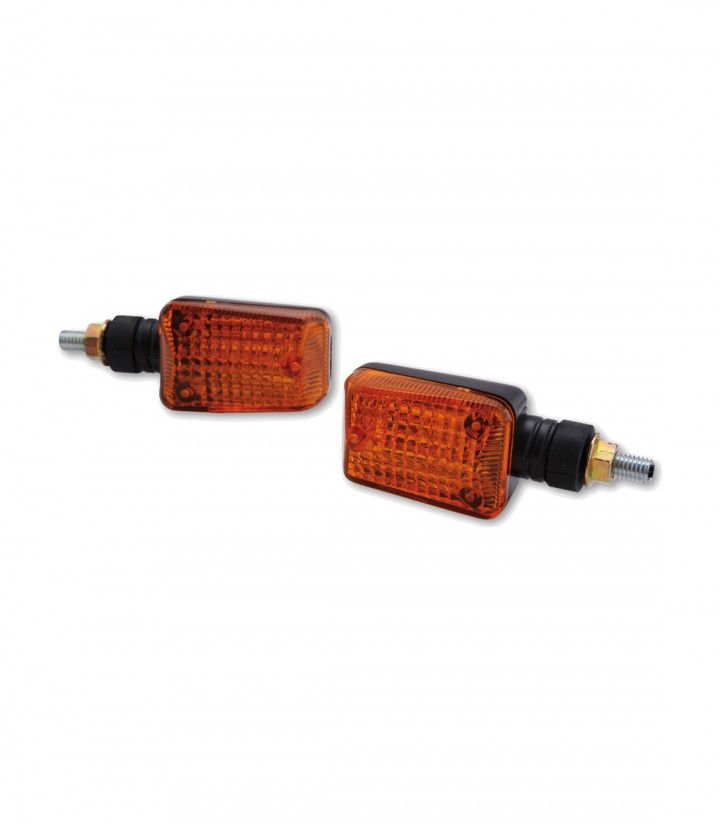 Intermitentes Highsider Mini Negro con Cristal Naranja
