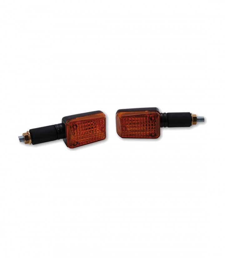 Intermitentes Highsider Mini Negro con Cristal Naranja