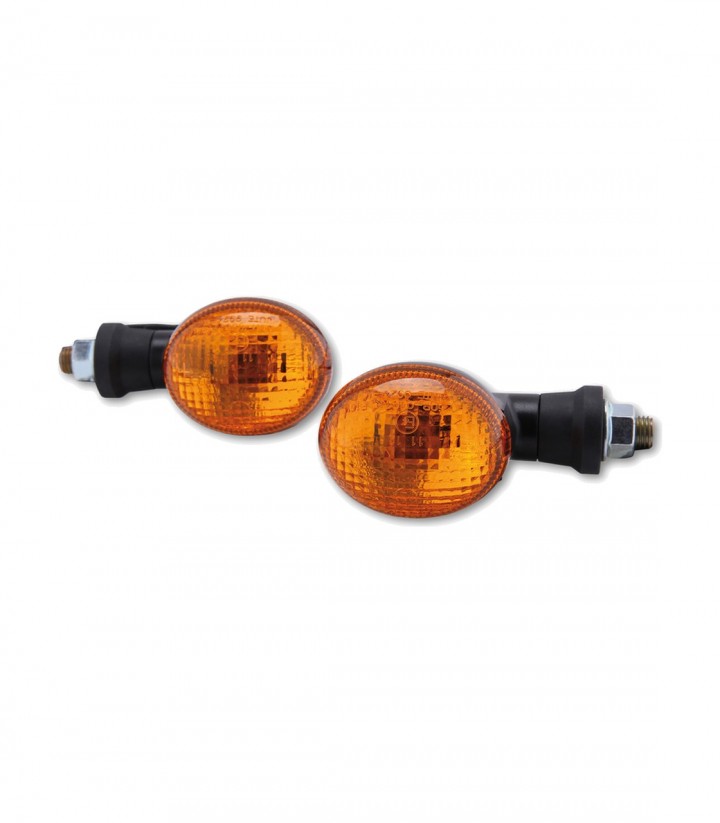 Intermitentes Highsider Mini Negro con Cristal Naranja