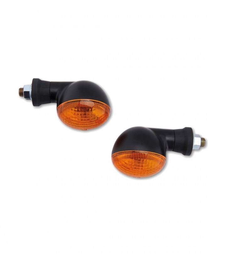 Intermitentes Highsider Mini Negro con Cristal Naranja