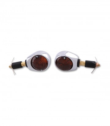Intermitentes Highsider Ochsenauge Cromado con Cristal Ahumado