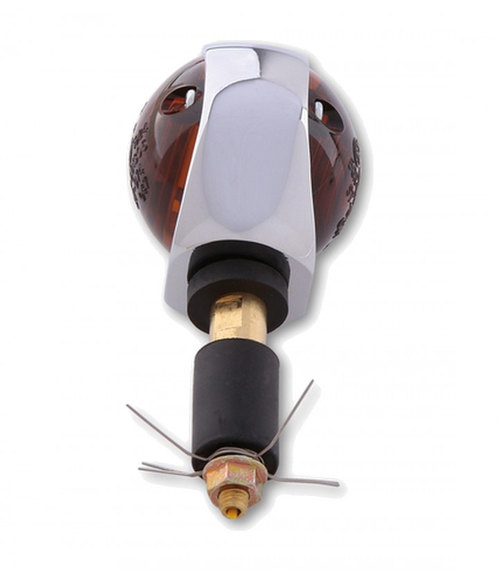 Intermitentes Highsider Ochsenauge Cromado con Cristal Ahumado