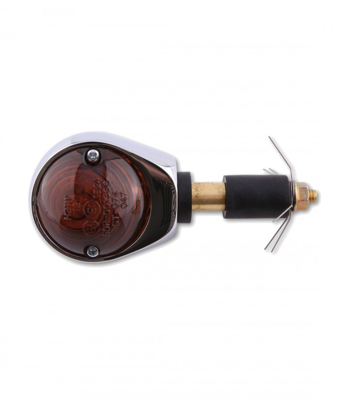 Intermitentes Highsider Ochsenauge Cromado con Cristal Ahumado