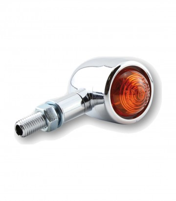 Blinker Highsider Old School Type 1 Verchromt mit orangefarbenem Glas