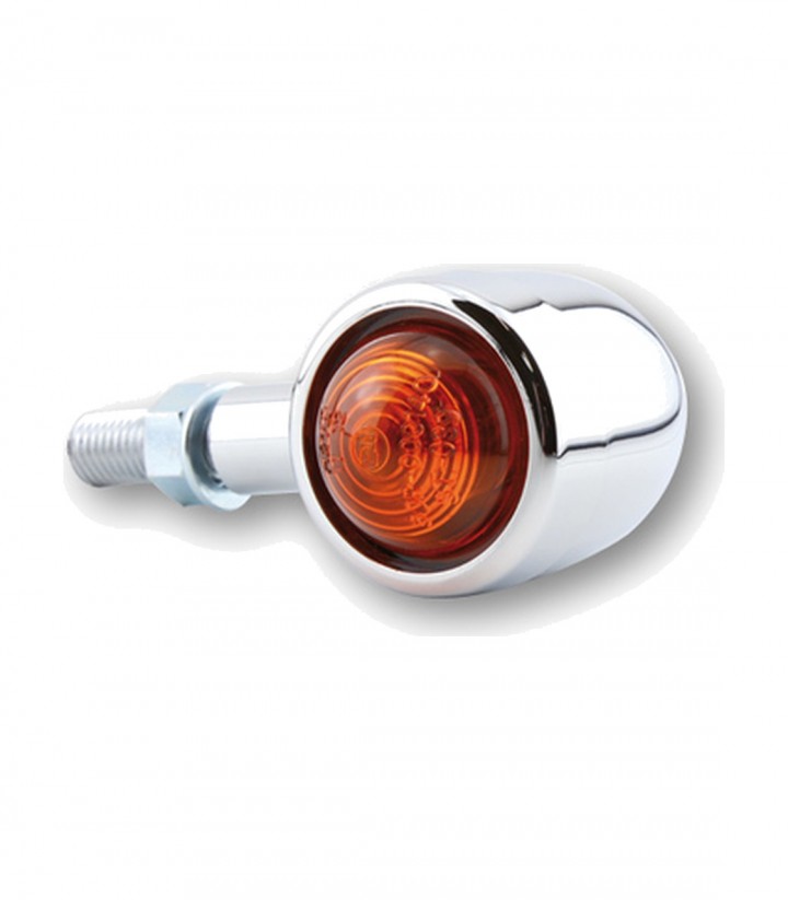 Intermitentes Highsider Old School Type 1 Cromado con Cristal Naranja